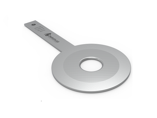 Quarter circle orifice plate / diaphragm Deltafluid