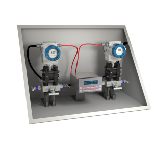 Boitier d'instrumentation équipé de 2 transmetteurs et un calculateur
